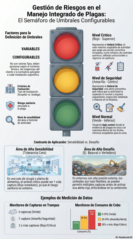 Umbral de Seguridad y Umbral Crítico en Control Integrado de Plagas 2 Semaforo de umbrales para plagas 1
